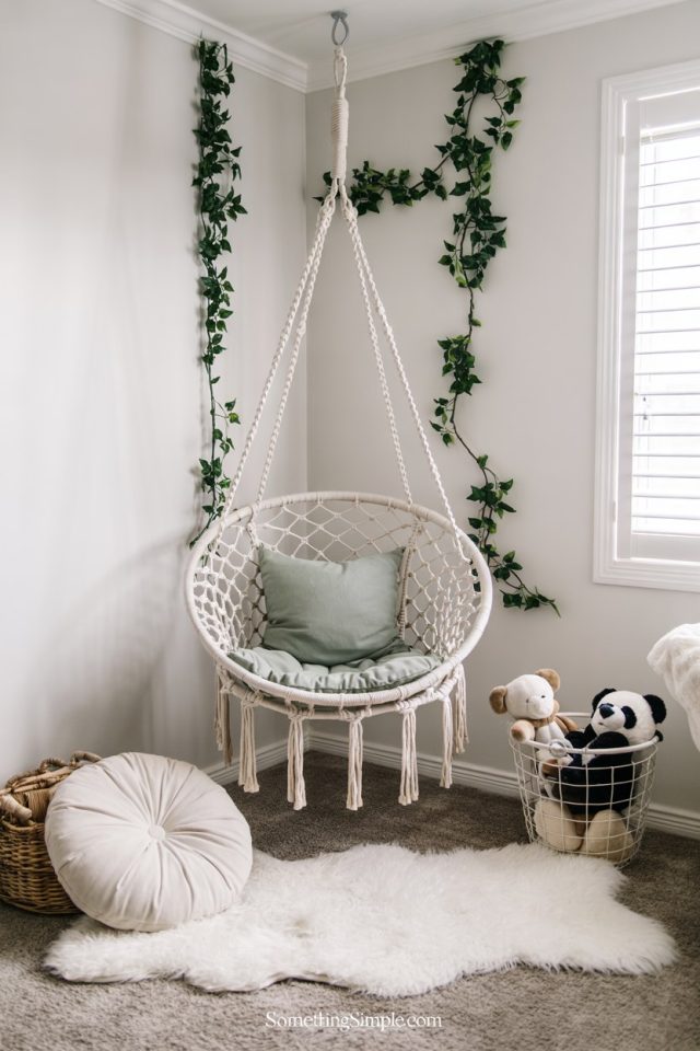Bohemian Hanging Chair Bedroom Decor Ideas With Greenery
