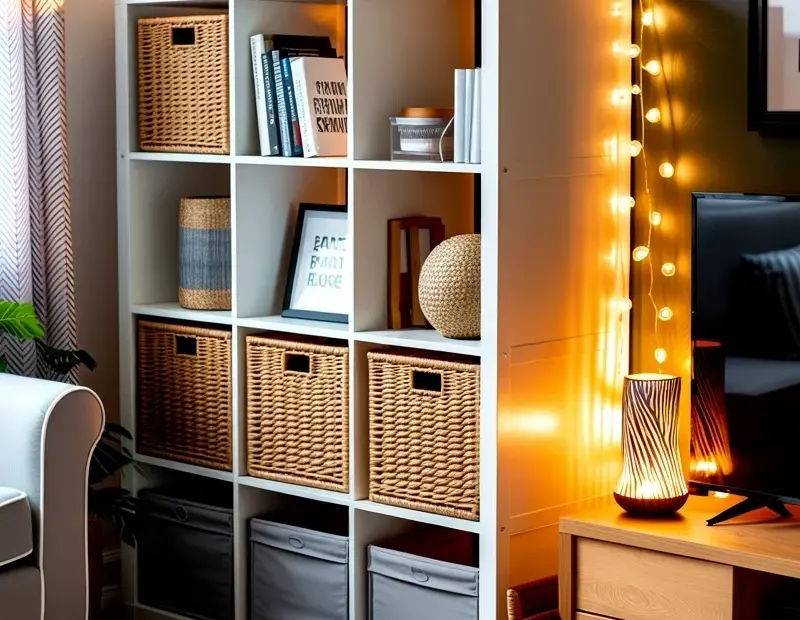 IKEA Kallax hack for a cozy small living room on a budget