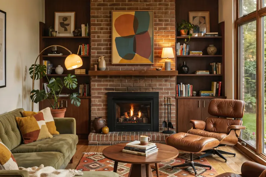 Cozy Mid Century Modern Living Room Ideas | Warm Retro Decor for a Comfy Home