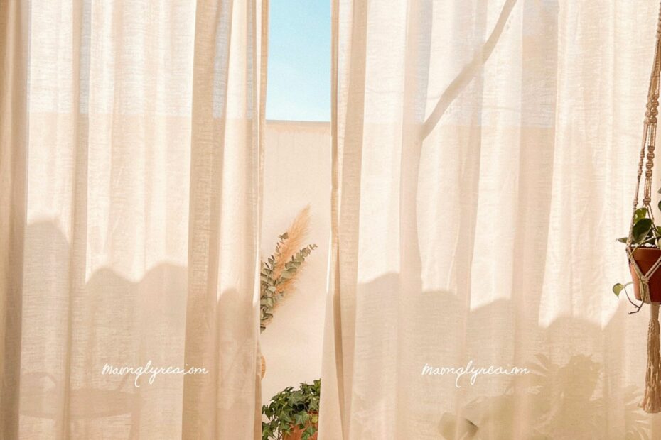 Curtains for Sliding Doors | Block Afternoon Sun & Enhance Courtyard View | Living Room Decor Ideas