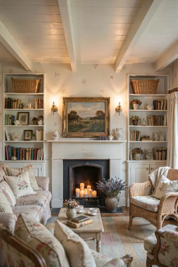Coastal Cottage Living Room on a Budget - Nantucket Style